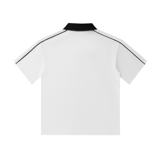 "Lavish" Contrast Collar Short-Sleeve Polo